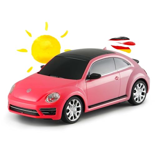 RC ferngesteuertes Auto im offiziell lizenzierten Design, Kompatibel mit WV Volkswagen Beetle UV Sensitive Edition, Modell-Maßstab 1:24, 2.4 GHz Lizenz-Fahrzeug, Spielzeug für Kinder und Erwachsene von njoyn