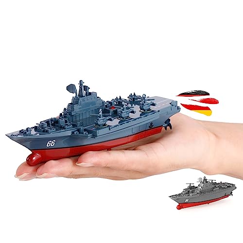 RC ferngesteuertes Boot m. Fernsteuerung u. integr. Akku, Hochwertiges u. robustes Modell für Kinder u. Erwachsene, Modellbau Schiff ist geeignet für Anfänger u. Profis, Tolles Spielzeug für Boot-Fans von njoyn