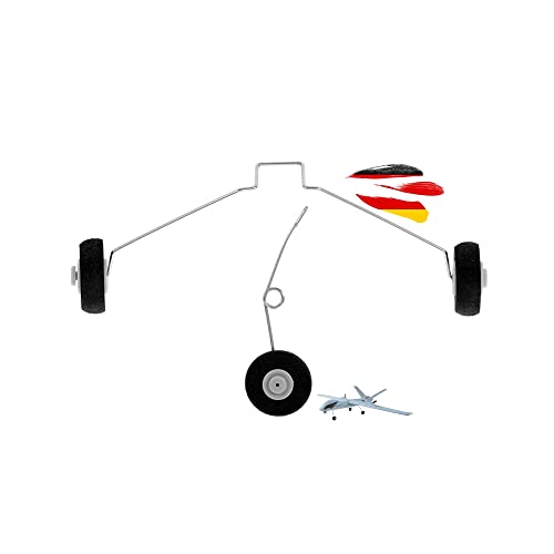 Universelles RC Flugzeug Fahrwerk, Ladegestell ferngesteuerte Flieger, u. a. kompatibel mit z51-c Predator und weitere, Robuste Modellbau Räder u. Achsen einfach Montage ideal für Starts und Landungen von njoyn