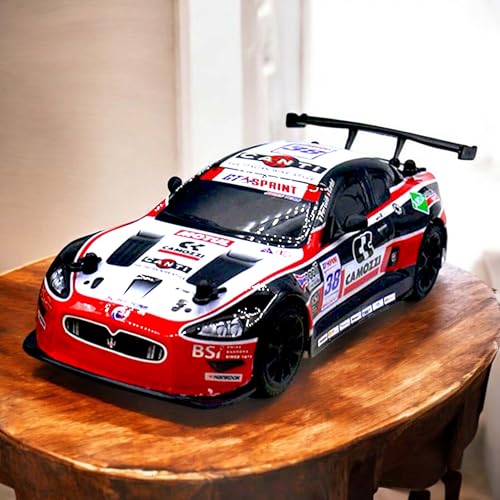 njoyn RC ferngesteuertes Auto im offiziell lizenziertem Design, Kompatibel mit Maserati Granturismo GT3 Edition 1:24, Lizenz-Fahrzeug, Modell bis zu 11 km/h, Spielzeug für Kinder, Erwachsene, Sammler von njoyn