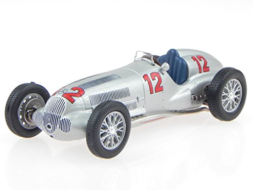 Mercedes W125 1937 silber Nr 12 Modellauto in Vitrine 1:43 von nn