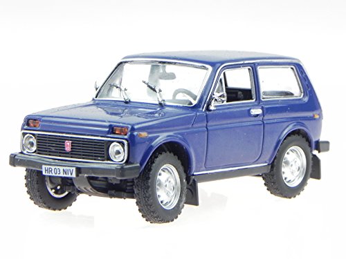 Vaz Lada Niva blau Ostalgie Modellauto in Vitrine 1:43 von nn