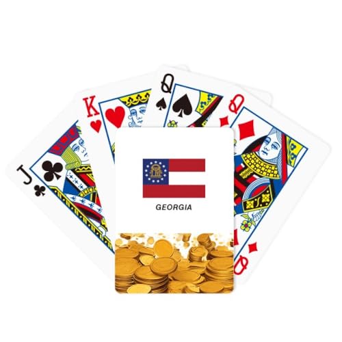 no/no American State Flag Contour Gold Poker Spielkarte Klassisches Spiel von no/no