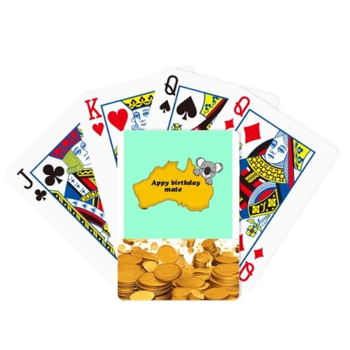 no/no Australischer Dialekt Text Happy Birthday Gold Poker Spielkarte Klassisches Spiel von no/no