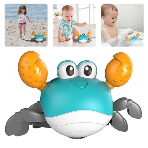 Krabbe Baby Spielzeug, Crawling Crab Strandspielzeug Kinder krabbelspielzeug Baby Badewannenspielzeug Krabbelnde Multifunktionale Uhrwerkspielzeug für Strand, Bad, Pool, Zimmer von noleli