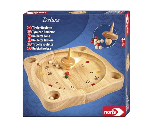 Noris 606108014 Deluxe Schach, der beliebte Spieleklassiker aus Holz mit  großen Holzfiguren, auch für unterwegs geeignet, ab 6 Jahren