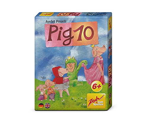 Zoch 601105052 - Pig 10 (Kartenspiel ab 6 Jahren) - Lebhaftes Lernspiel für 2-8 Spieler, unterstützt rechnerische Fähigkeiten und taktisches Denken, inkl. 100 Spielkarten & Spielregel von Zoch zum Spielen
