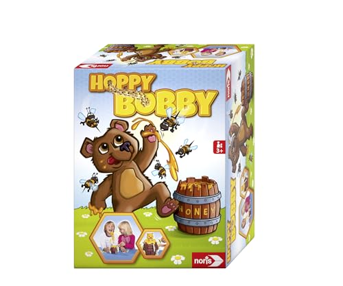 Noris 606061476 - Hoppy Bobby - Der lustige Pop Up Aktion Spiele-Klassiker für Die ganze Familie - Spielzeug ab 3 Jahren von Noris