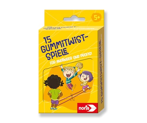 noris 606092104-15 Gummitwist-Spiele für Kinder ab 5 Jahre - Set aus Buntem Hüpfgummi und Spiel-Anleitungen in Blechdose für 3 Spieler, Outdoor-Spielzeug für Anfänger und kleine Profis noris 606092104-15 Gummitwist-Spiele für Kinder ab 5 Jahre - Set aus Buntem Hüpfgummi und Spiel-Anleitungen in Blechdose für 3 Spieler, Outdoor-Spielzeug für Anfänger und kleine Profis von noris