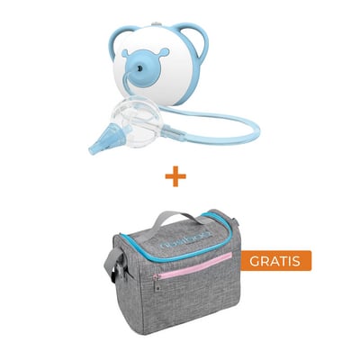 nosiboo® Elektrischer Nasensauger Pro in blau plus GRATIS Aufbewahrungs-/Wickeltasche für Baby Nasensauger und Zubehör von nosiboo®