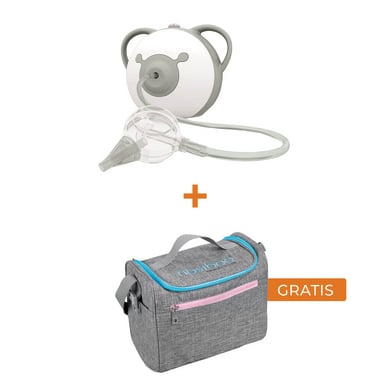 nosiboo® Elektrischer Nasensauger Pro in grau plus GRATIS Aufbewahrungs-/Wickeltasche für Baby Nasensauger und Zubehör von nosiboo®