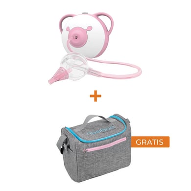 nosiboo® Elektrischer Nasensauger Pro in rosa plus GRATIS Aufbewahrungs-/Wickeltasche für Baby Nasensauger und Zubehör von nosiboo®