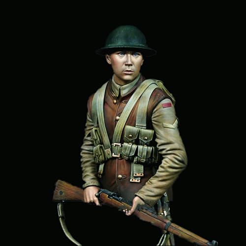 nqhupuo 1/10 WWII British Soldier Resin Soldier Bust Kit Unbemaltes und unmontiertes Resinmodell //Q4X7g1 von nqhupuo