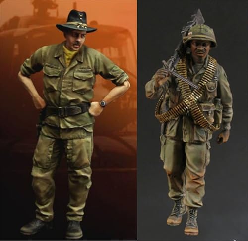 nqhupuo 1/35 Vietnamkrieg US Soldat Resin Bausatz Unbemalt und unmontiert Resin Modell (2 Personen)//Q9X4g21 von nqhupuo