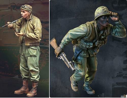 nqhupuo 1/35 Vietnamkrieg US Soldat Resin Modellbausatz Unbemalt und unmontiert Soldat Resin Modellbausatz (2 Mann) //P9s5-18 von nqhupuo