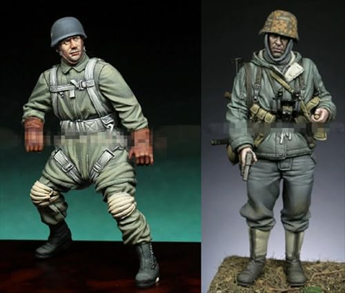 nqhupuo 1/35 WWII German Soldier Resin Model Kit Unbemalt und unmontiert Soldier Resin Model Kit (2-Personen)//K9I-7s3 von nqhupuo