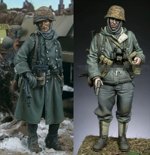 nqhupuo 1/35 WWII German Soldier Resin Model Kit Unbemalt und unmontiert Soldier Resin Model Kit (2-Personen)//K9I-7s31 von nqhupuo