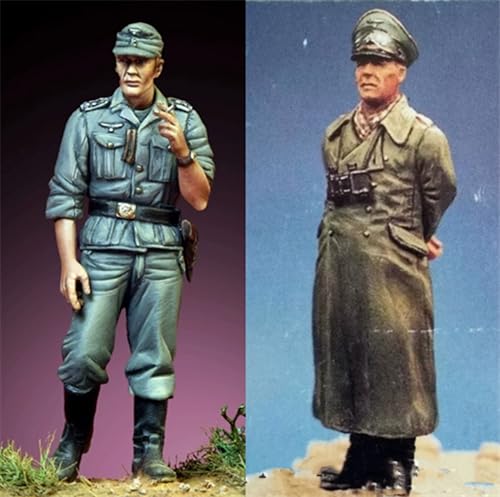 nqhupuo 1/35 WWII German Soldier Resin Model Kit Unbemalt und unmontiert Soldier Resin Model Kit (2-Personen)//K9I-7s43 von nqhupuo