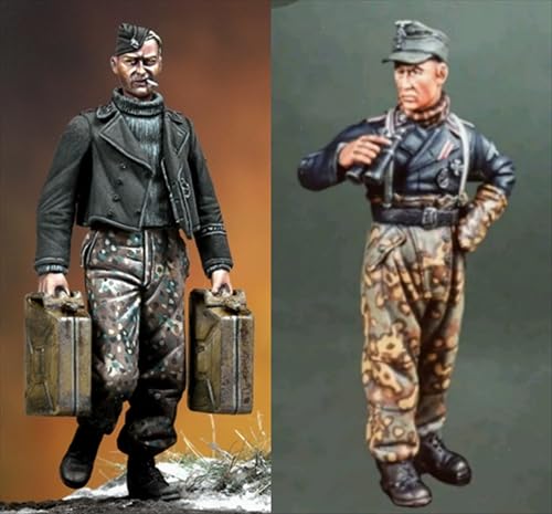 nqhupuo 1/35 WWII German Soldier Resin Model Kit Unbemalt und unmontiert Soldier Resin Model Kit (2-Personen)//K9I-7s6 von nqhupuo