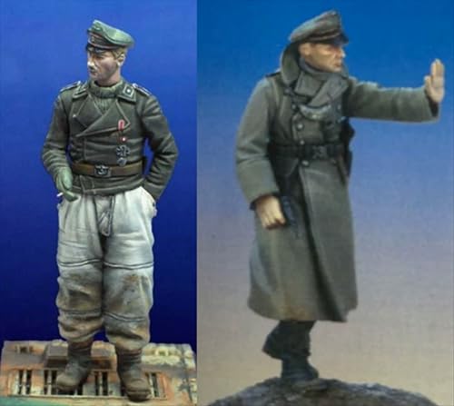 nqhupuo 1/35 WWII German Soldier Resin Model Kit Unbemalt und unmontiert Soldier Resin Model Kit (2-Personen) //P9s6-14 von nqhupuo