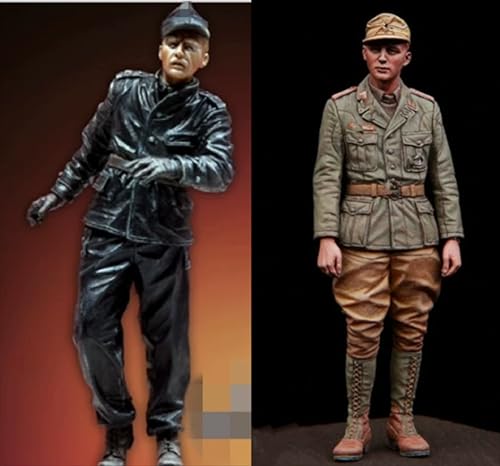 nqhupuo 1/35 WWII German Soldier Resin Soldier Kit Unbemalt und unmontiert Figur Resin Model Kit (2-Personen) // H9v6X14 von nqhupuo