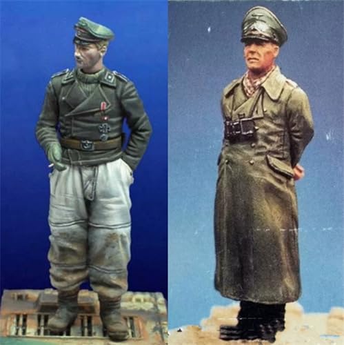 nqhupuo 1/35 WWII German Soldier Resin Soldier Kit Unbemalt und unmontiert Figur Resin Model Kit (2-Personen) // H9v6X15 von nqhupuo