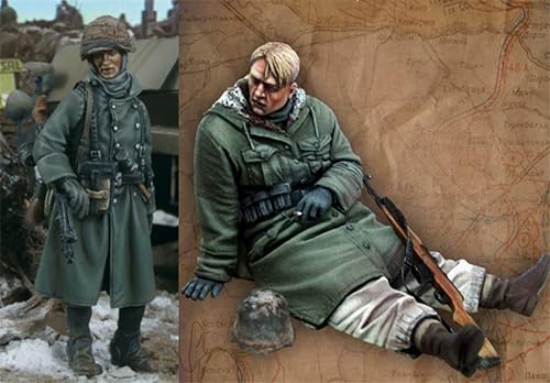 nqhupuo 1/35 WWII German Soldier Resin Soldier Kit Unbemalt und unmontiert Figur Resin Model Kit (2-Personen) // H9v6X19 von nqhupuo