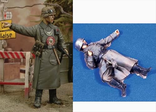 nqhupuo 1/35 WWII German Soldier Resin Soldier Kit Unbemalt und unmontiert Figur Resin Model Kit (2-Personen) // H9v6X3 von nqhupuo