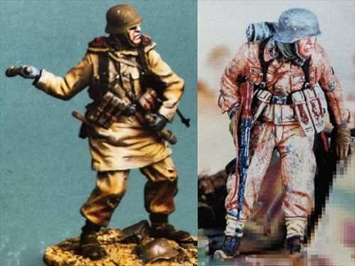 nqhupuo 1/35 WWII German Soldier Resin Soldier Kit Unbemalt und unmontiert Figur Resin Model Kit (2-Personen) // H9v6X31 von nqhupuo