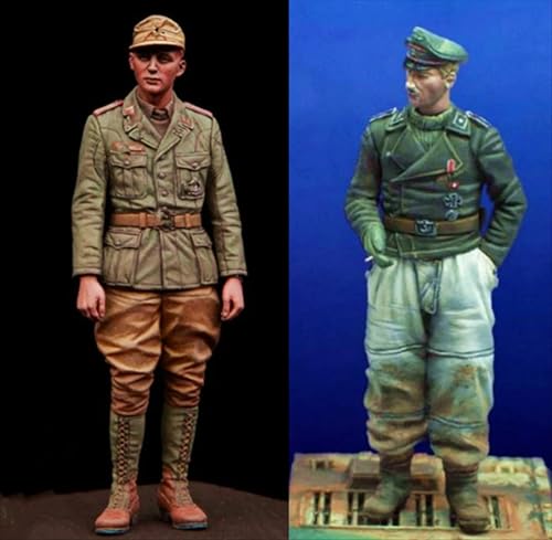 nqhupuo 1/35 WWII German Soldier Resin Soldier Kit Unbemalt und unmontiert Figur Resin Model Kit (2-Personen) // H9v6X5 von nqhupuo