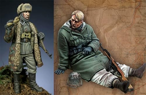 nqhupuo 1/35 WWII German Soldier Resin Soldier Kit Unbemaltes und unmontiertes Resin Modell (2 Personen)//Q9X6g13 von nqhupuo