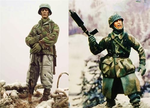 nqhupuo 1/35 WWII German Soldier Resin Soldier Kit Unbemaltes und unmontiertes Resin Modell (2 Personen)//Q9X6g23 von nqhupuo