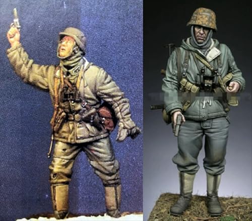 nqhupuo 1/35 WWII German Soldier Resin Soldier Kit Unbemaltes und unmontiertes Resin Modell (2 Personen)//Q9X6g31 von nqhupuo