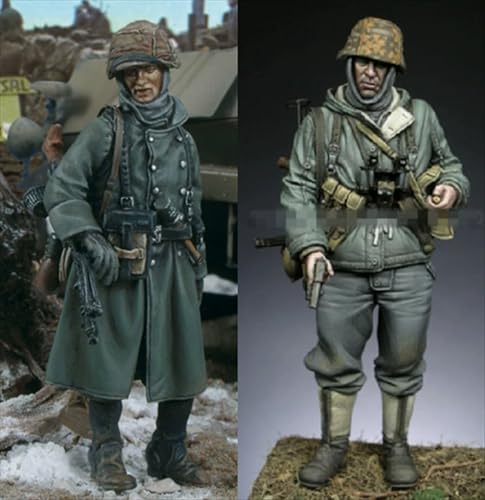 nqhupuo 1/35 WWII German Soldier Resin Soldier Kit Unbemaltes und unmontiertes Resin Modell (2 Personen)//Q9X6g33 von nqhupuo