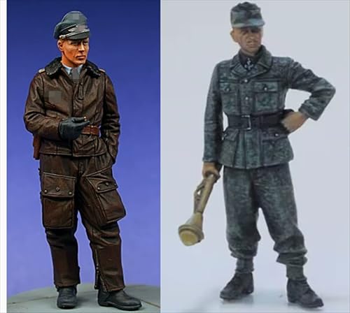 nqhupuo 1/35 WWII German Soldier Resin Soldier Kit Unbemaltes und unmontiertes Resin Modell (2 Personen)//Q9X6g44 von nqhupuo