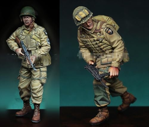 nqhupuo 1/35 WWII US Soldier Resin Model Kit Unbemalt und unmontiert Soldier Resin Model Kit (2 Männer) //P9s4-10 von nqhupuo