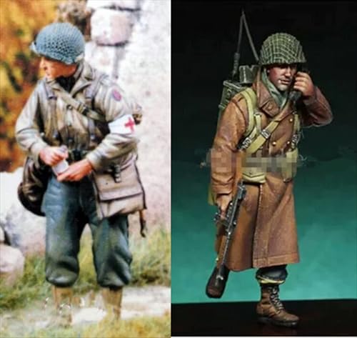 nqhupuo 1/35 WWII US Soldier Resin Model Kit Unbemalt und unmontiert Soldier Resin Model Kit (2 Männer) //P9s4-11 von nqhupuo