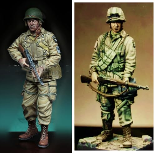 nqhupuo 1/35 WWII US Soldier Resin Model Kit Unbemalt und unmontiert Soldier Resin Model Kit (2 Männer) //P9s4-17 von nqhupuo