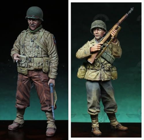 nqhupuo 1/35 WWII US Soldier Resin Model Kit Unbemalt und unmontiert Soldier Resin Model Kit (2-Personen)// K9I-4s19 von nqhupuo