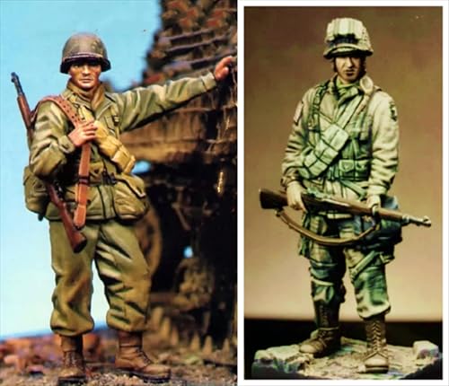 nqhupuo 1/35 WWII US Soldier Resin Soldier Kit Unbemaltes und unmontiertes Resin Modell (2 Personen)//Q9X3g6 von nqhupuo