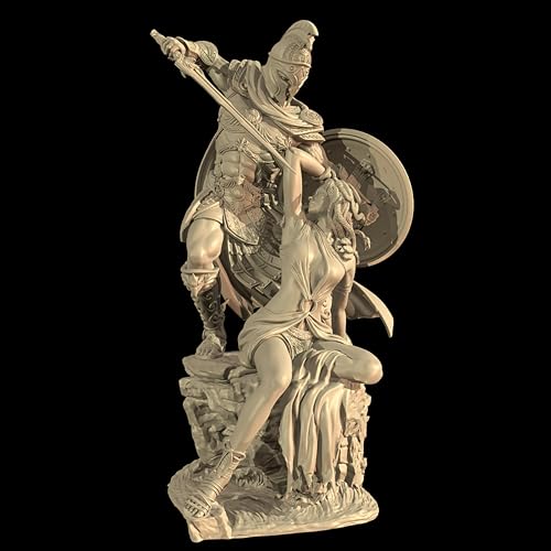 nqhupuo 65mm Ancient Greek Warrior Resin Soldier Kit Unbemaltes und unmontiertes Resinmodell //Q6X0g1 von nqhupuo