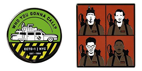 Pin Kings Offizielle Ghostbusters Who You Gonna Call Satz von Zwei sammelbaren Emaille-Anstecknadeln auf Einer Trägerkarte - Offizielle Ware von Numskull