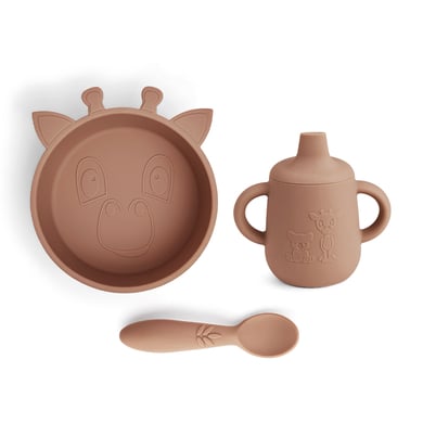 nuuroo Geschirrset Elias Giraffe 3er Set Chocolate Malt von nuuroo