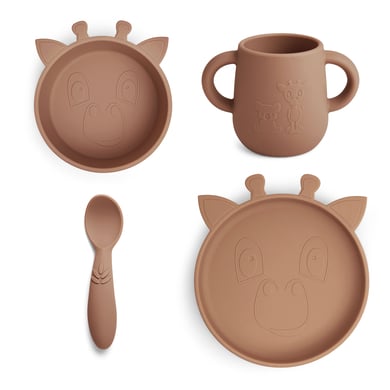 nuuroo Geschirrset Lykke Giraffe 4-teilig Chocolate Malt von nuuroo