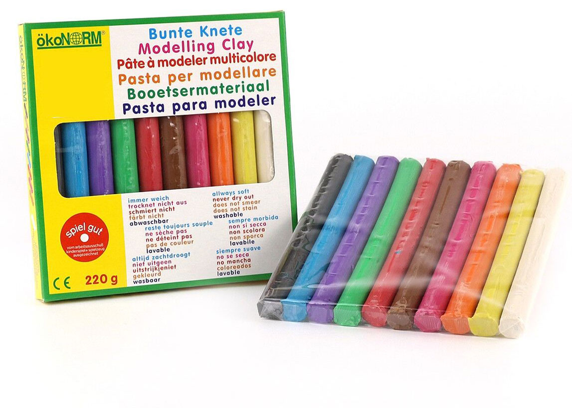 ökoNorm - Bunte Knete 10 Farben 220g von ökoNorm