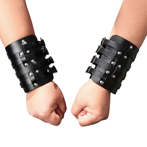 Lederarmbänder, geprägt, Wikingerleder, Armstulpe, Lederhandschuh, Armband für Herren von oenyaeu