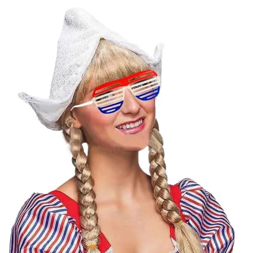 ohodhmnu Holländischer Hut aus Spitze, Hollandhut, Kostüm mit Shutter Shade Brille für Damen, Rollenspiele und kulturelle Themen-Events von ohodhmnu