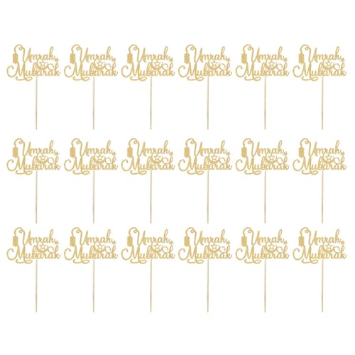 Set Von 18 Eid Mubaraks Kucheneinsätze Cupcake Toppers Gold Glitzer Papierkuchen Dekorationen Backbegeisterte Lieferungen von omiinitio