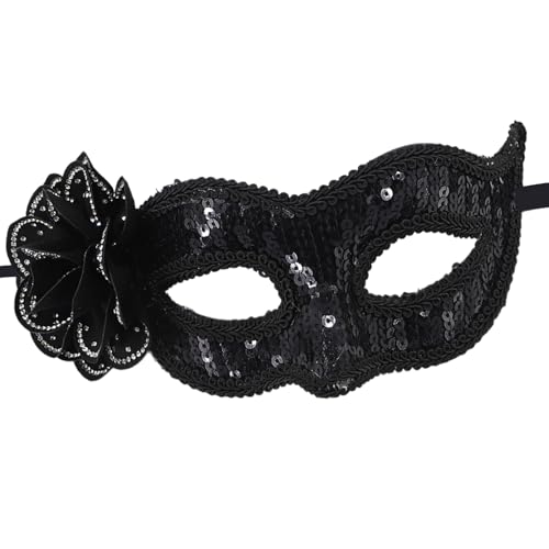 omiinitio Strasssteine ​​Pailletten Maskerade Maske Venezianer Maske Für Frauen Halloween Weihnachten Halbgesicht Maske Augenmaske Cosplay Requisiten von omiinitio