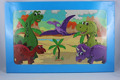 Out of The blue, Rahmenpuzzle, Dinosaurier, 15 Teile, ab 3 Jahre, Pappe, 19cm x 29cm von ootb